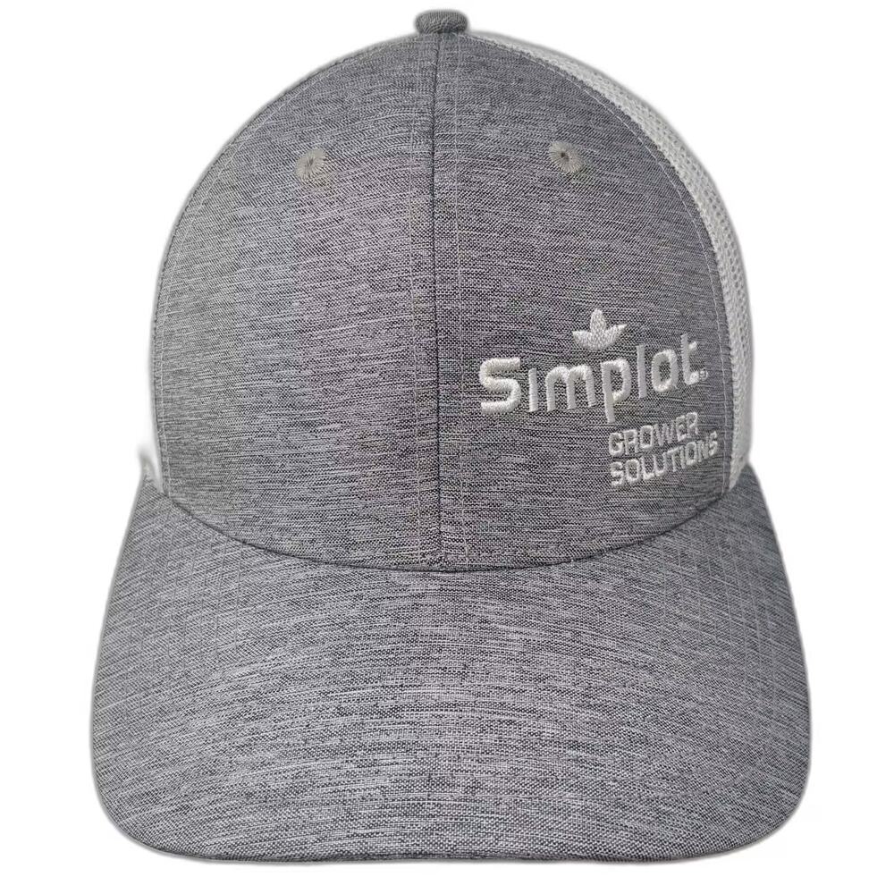 Quake City Caps Simplot Grower Solutions Trucker Hat Gray One Size Mesh Back